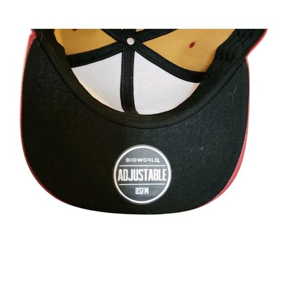 DC Comics The Flash Embroidered Logo Faux Leather Snapback Hat Baseball Cap - Picture 3 of 5